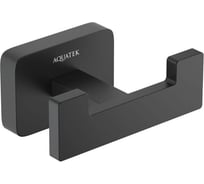 Крючок Aquatek ЛИБРА двойной, матовый черный AQ4302MB 00000135579
