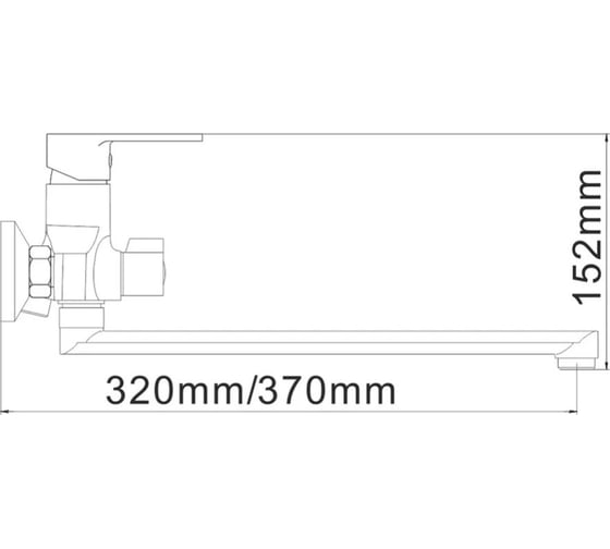 Смеситель для ванны BOOU B8289-18F