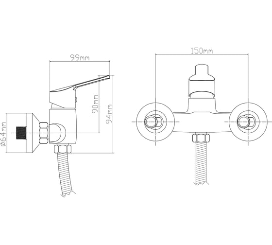 Смеситель для душа BOOU B8255-4