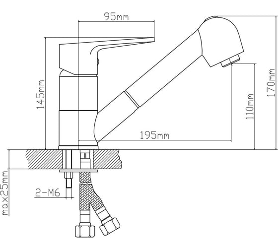 Смеситель для кухни BOOU B8282-8