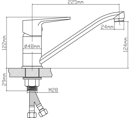 Смеситель для кухни BOOU B8282-14