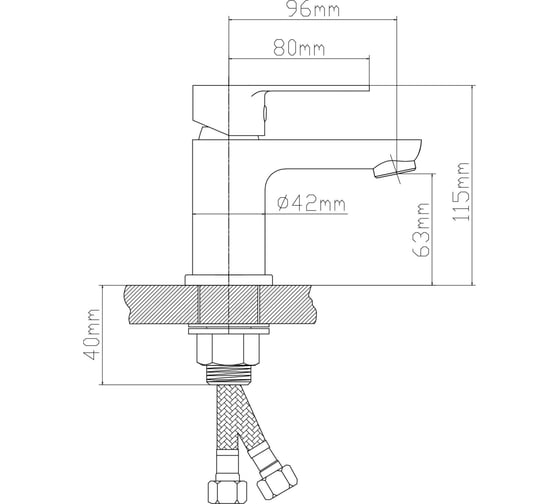 Смеситель для умывальника BOOU B8289-1J