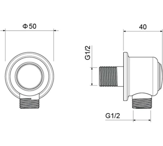 Шланговое подсоединение Aquatek КЛАССИК полированное золото AQ2461PG 00000135429