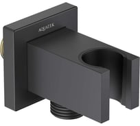 Шланговое подсоединение Aquatek с держателем, матовый черный AQ2463MB 00000135434