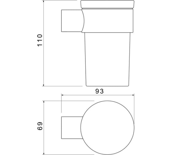 Стакан с держателем Aquatek ЛИРА AQ4427CR 00000135612