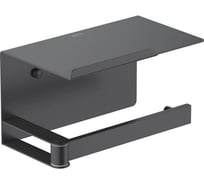 Бумагодержатель Aquatek ЛИБРА с полкой, матовый черный AQ4929MB 00000135705