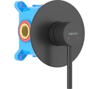 Смеситель для душа Aquatek ЕВРОПА внешняя и скрытая часть, матовый черный AQ1366MB 00000135203