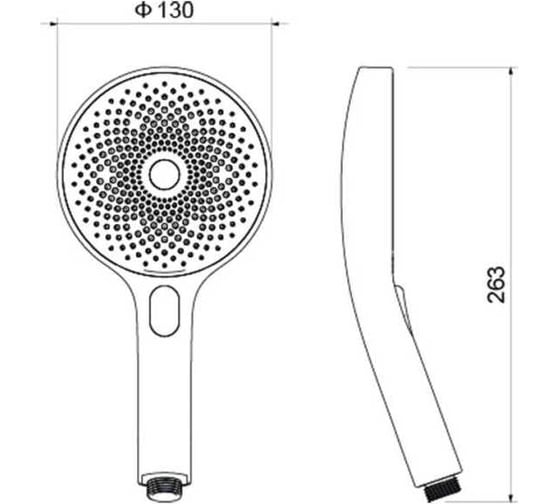 Ручной душ Aquatek Select 130 3 jet AQ2007CR 00000135388