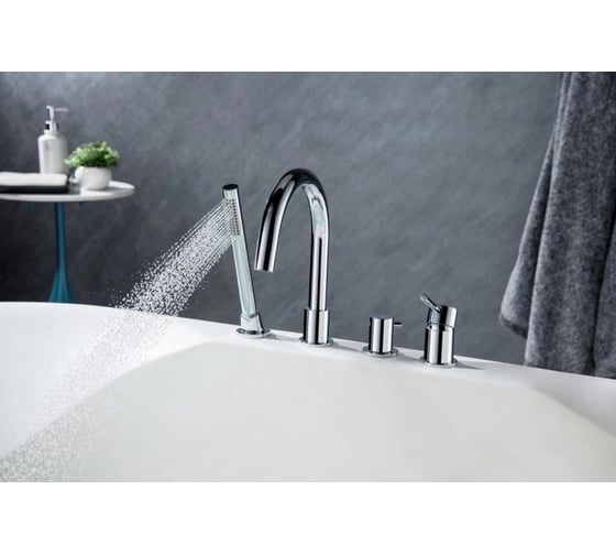 Смеситель на борт ванны Aquatek ЕВРОПА на 4 отверстия AQ1348CR 00000135198