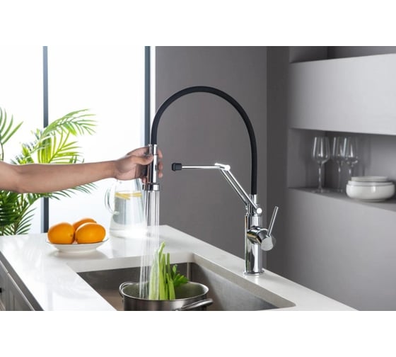 Смеситель для кухни Aquatek ЕВРОПА 2 jet профессиональный AQ1388CR 00000135192