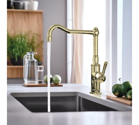 Смеситель для кухни Aquatek КЛАССИК полированное золото AQ1580PG 00000135269