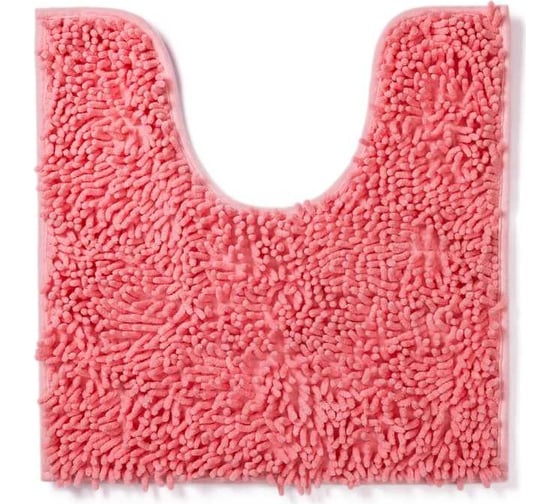 Коврик с вырезом для туалета Roomis Макароны, 60x60 см 60x60Pink