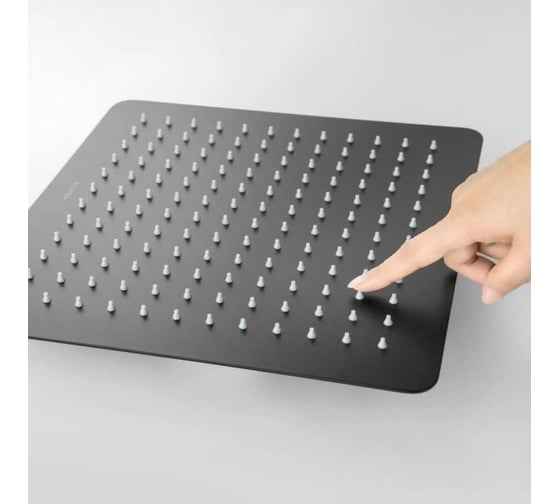 Квадратный верхний душ AQUATEK 300х300х2 мм, матовый черный AQ2074MB 00000135353