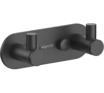 Крючок двойной AQUATEK ЕВРОПА матовый черный AQ4102MB 00000135509