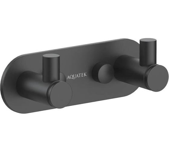 Крючок двойной AQUATEK ЕВРОПА матовый черный AQ4102MB 00000135509