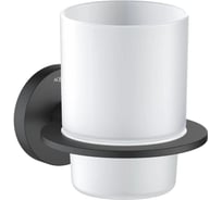 Стакан с держателем AQUATEK ОБЕРОН матовый черный AQ4204MB 00000135545