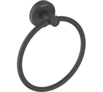 Полотенцедержатель кольцо AQUATEK ОБЕРОН матовый черный AQ4212MB 00000135559
