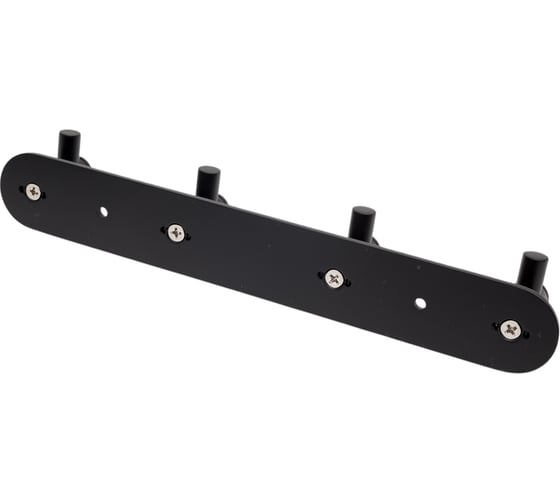 Планка AQUATEK ЕВРОПА с 4 крючками, матовый черный AQ4123MB 00000135511