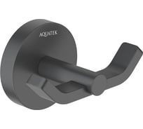 Крючок двойной AQUATEK БЕТТА матовый черный AQ4602MB 00000135671