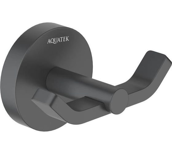 Крючок двойной AQUATEK БЕТТА матовый черный AQ4602MB 00000135671 1