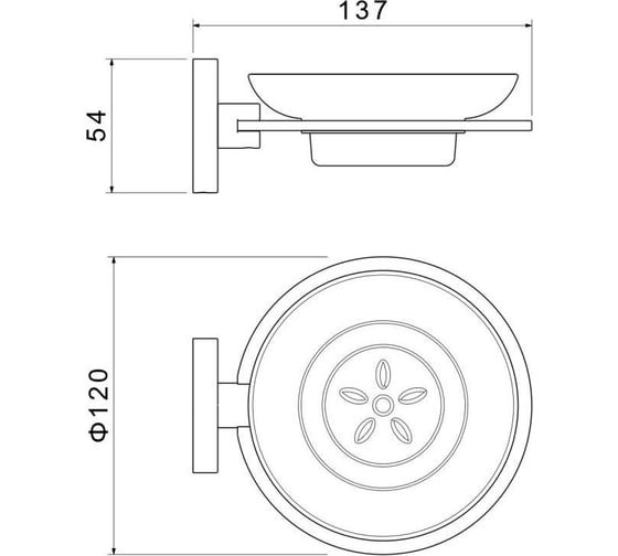 Мыльница AQUATEK ОБЕРОН матовый черный AQ4203MB 00000135543