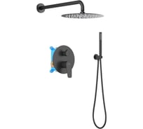 Душевой комплект Aquatek БЕТТА Set 3 в 1, матовый черный AQ1172MB 00000135125