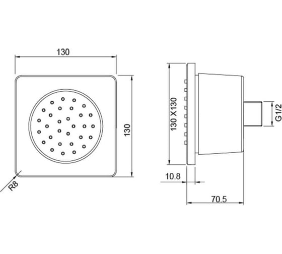 Боковая форсунка Aquatek матовый черный AQ2099MB 00000135461