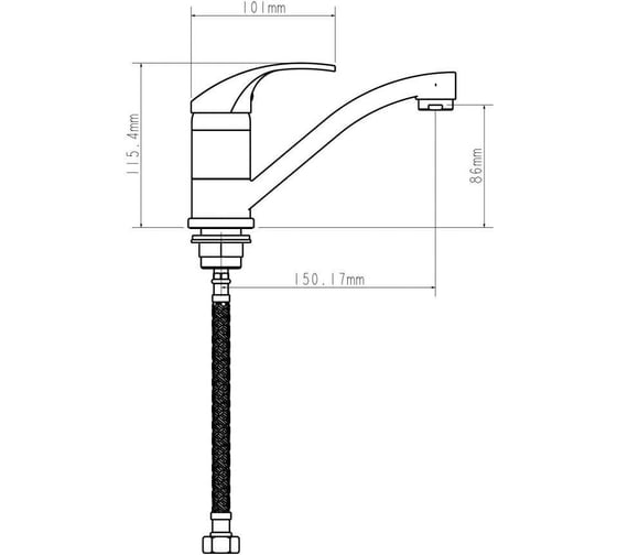 Смеситель для кухни ECONOCE D35-A, серия 260 EC0266