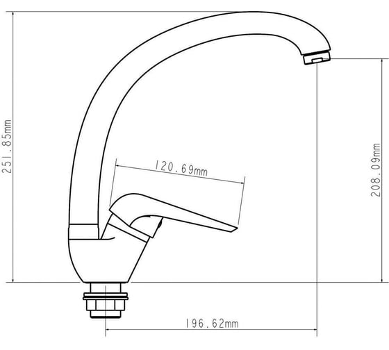 Смеситель для кухни ECONOCE D35-A, серия 280 EC0283