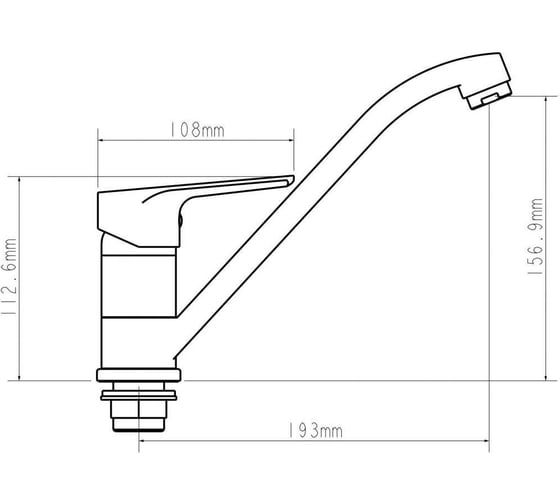 Смеситель для кухни ECONOCE D35-A, серия 290, черный EC0292BL