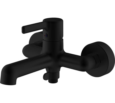 Смеситель для ванны VODA "Column Black" короткий излив CLM54B