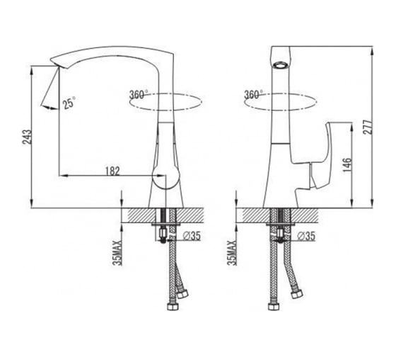 Смеситель для кухни SmartSant Прайм хром SM113501AA