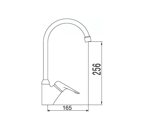 Смеситель для кухни SmartSant Реал с R-изливом, хром SM033507AA