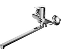 Смеситель для ванны/душа SmartSant Лайф излив 350 мм, керамическое переключение, с аксессуарами, хром SM243502AA