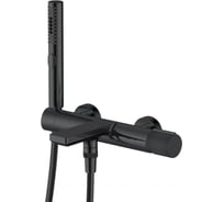 Душевой набор ALLEN BRAU 5.33006-31 LIBERTY смеситель для ванны, излив, черный матовый (314341) 00314341