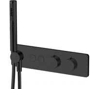 Встраиваемый смеситель ALLEN BRAU 5.33010-31 LIBERTY вывод на ручной душ+дополнительный вывод, Push key, термостат, скрытая часть,черн (314349) 00314349