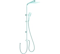 Душевая система SmartSant КВАДРО комплект: штанга, регулируемая однафункциональная душ лейка, квадрат лейка верх SM1208AA