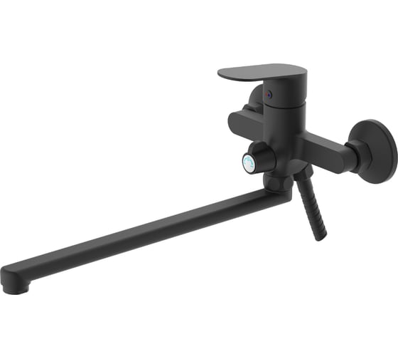 Смеситель для ванны VODA "Shore Black" излив 331 мм SHR31B