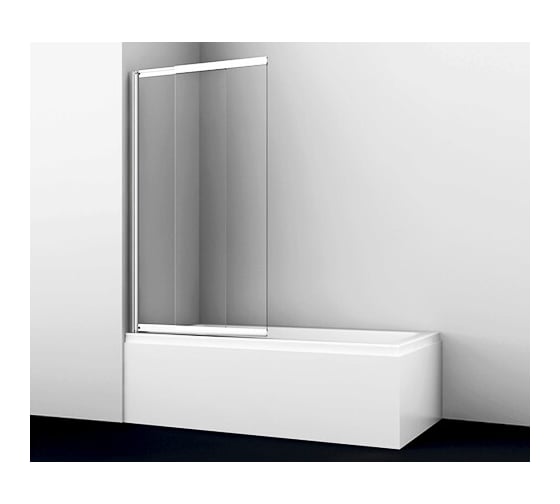 Стеклянная шторка на ванну WasserKraft Main 41S02-80