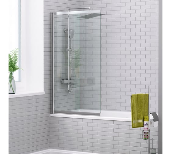 Стеклянная шторка на ванну WasserKraft Main 41S02-80