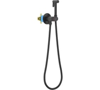 Встроенный комплект для гигиенического душа Aquatek БЕТТА Select (смеситель + гигиеническая лейка + шланг), матовый черный AQ1023MB 00000135483