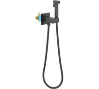 Встроенный комплект для гигиенического душа Aquatek ЛИРА (смеситель + гигиеническая лейка + шланг), матовый черный AQ1025MB 00000135487