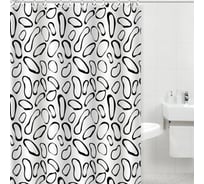 Штора для ванной комнаты Gota Rocio Black and White 180_180 1/25 16201 00016201