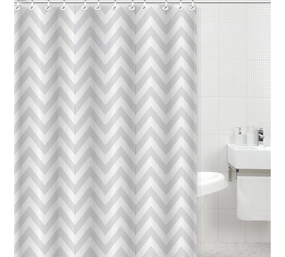 Штора для ванной комнаты Gota Rocio Grey Aqua 180х180 1/25 16206