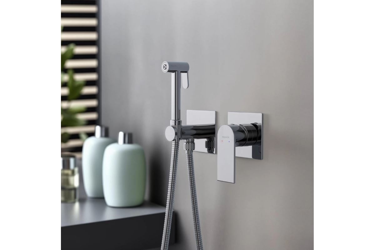 Встроенный комплект для гигиенического душа Aquatek ЛИРА 2 отв ...