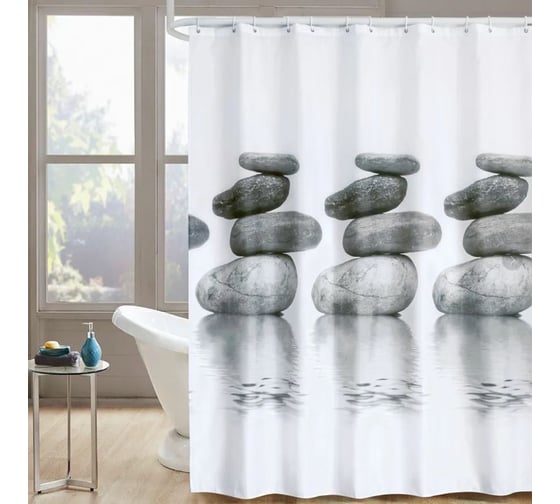 Штора для ванной комнаты Gota Rocio 8862 Stone 180х200 см 1/25 16215