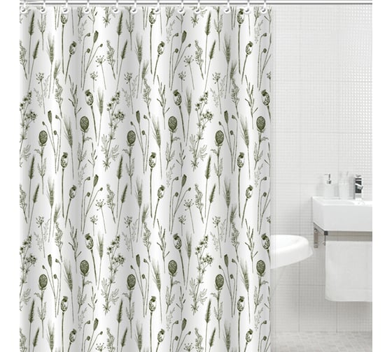 Штора для ванной комнаты Gota Rocio Flower and Plant 180х180  1/25 16213