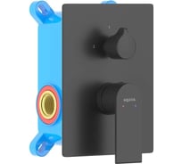 Смеситель для ванны Aquatek ЛИРА (внешняя и скрытая часть), матовый черный AQ1446MB 00000135243