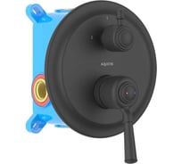 Смеситель для ванны Aquatek КЛАССИК (внешняя и скрытая часть), матовый черный AQ1546MB 00000135283