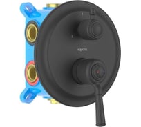 Смеситель для ванны Aquatek КЛАССИК 3 режима (внешняя и скрытая часть), матовый черный AQ1547MB 00000135286